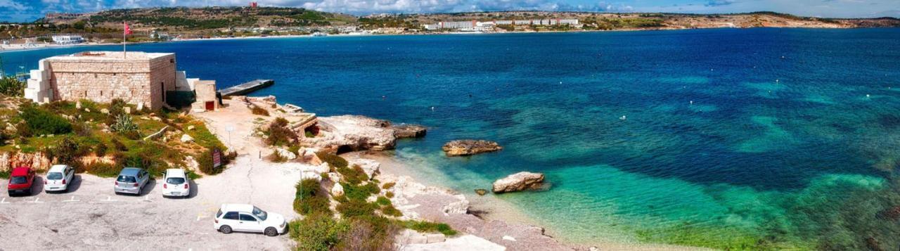 Beachfront With Seaviews Apartment No56 Award Winner Unbeatable Location For Closeness To The Sea Ideal For Guests Looking For Winter Spring And Autumn Breaks In Sunny Malta Also Ideal For Coastal Hikers Mellieħa Extérieur photo