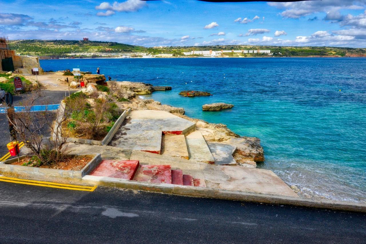 Beachfront With Seaviews Apartment No56 Award Winner Unbeatable Location For Closeness To The Sea Ideal For Guests Looking For Winter Spring And Autumn Breaks In Sunny Malta Also Ideal For Coastal Hikers Mellieħa Extérieur photo